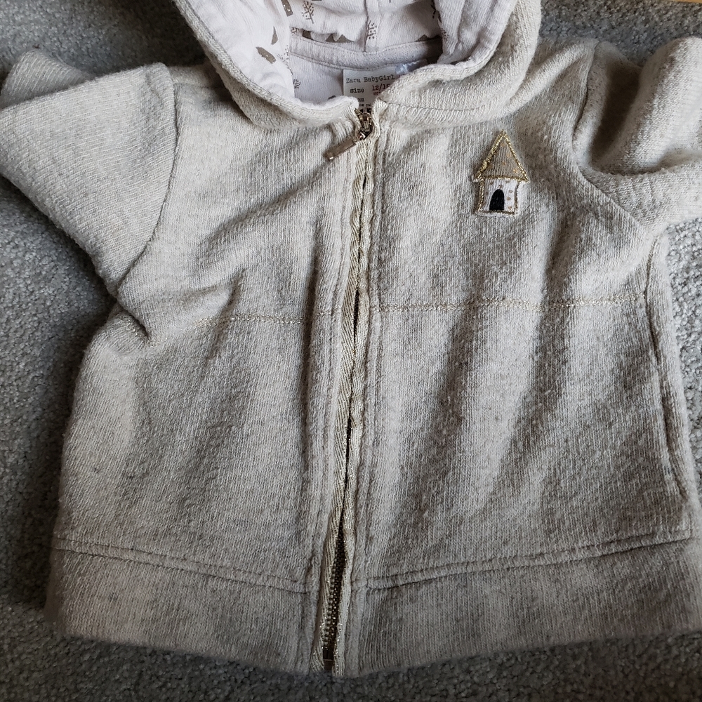 ZARA Adorable Cream Bear Ear Sweater - Picture 4 of 6